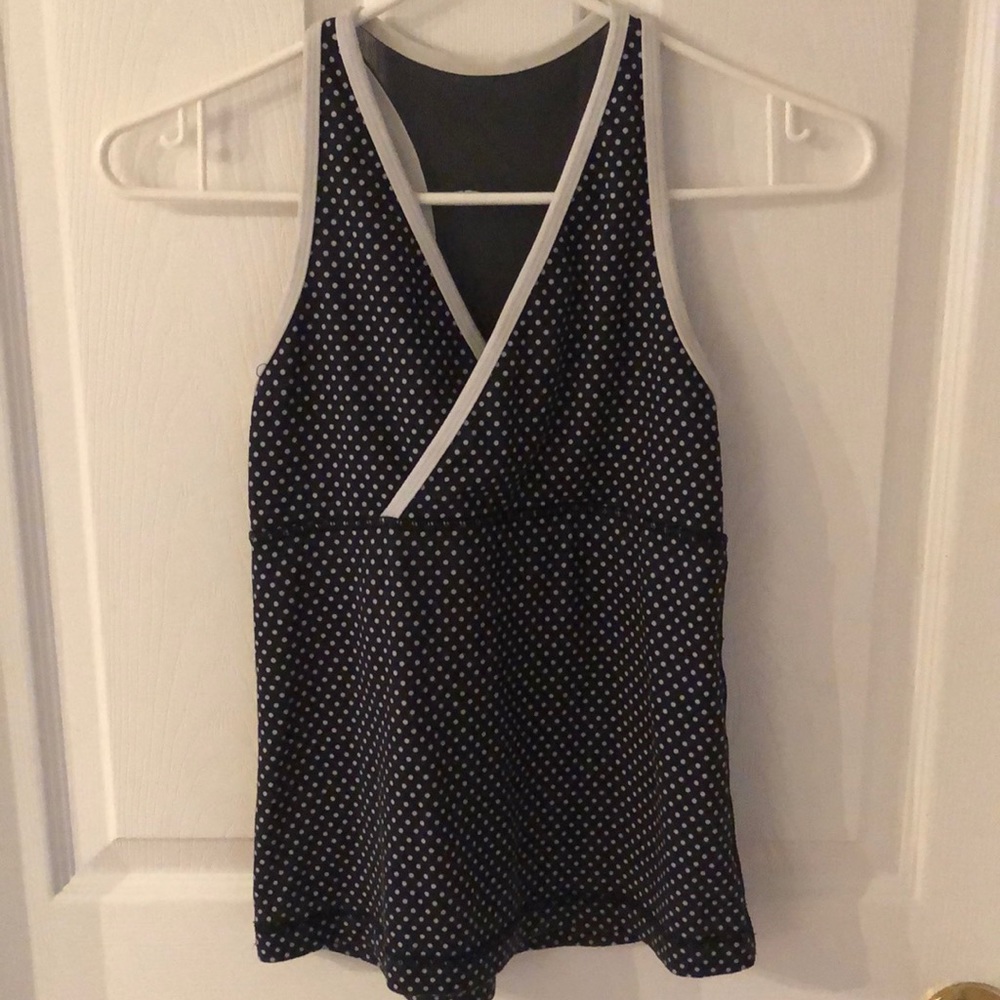 Polka dot lulu tank